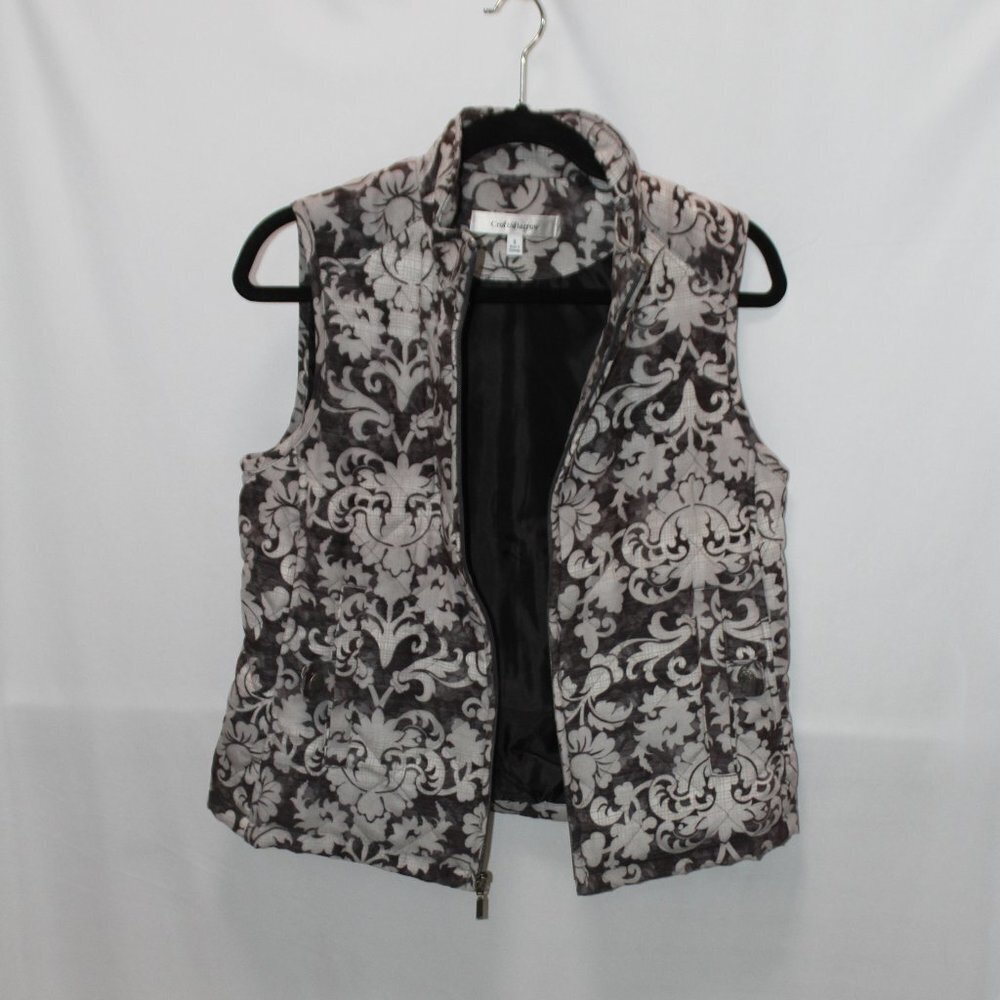 Croft & Barrow Quilted Floral Patterned Zip Up Vest - Picture 15 of 15